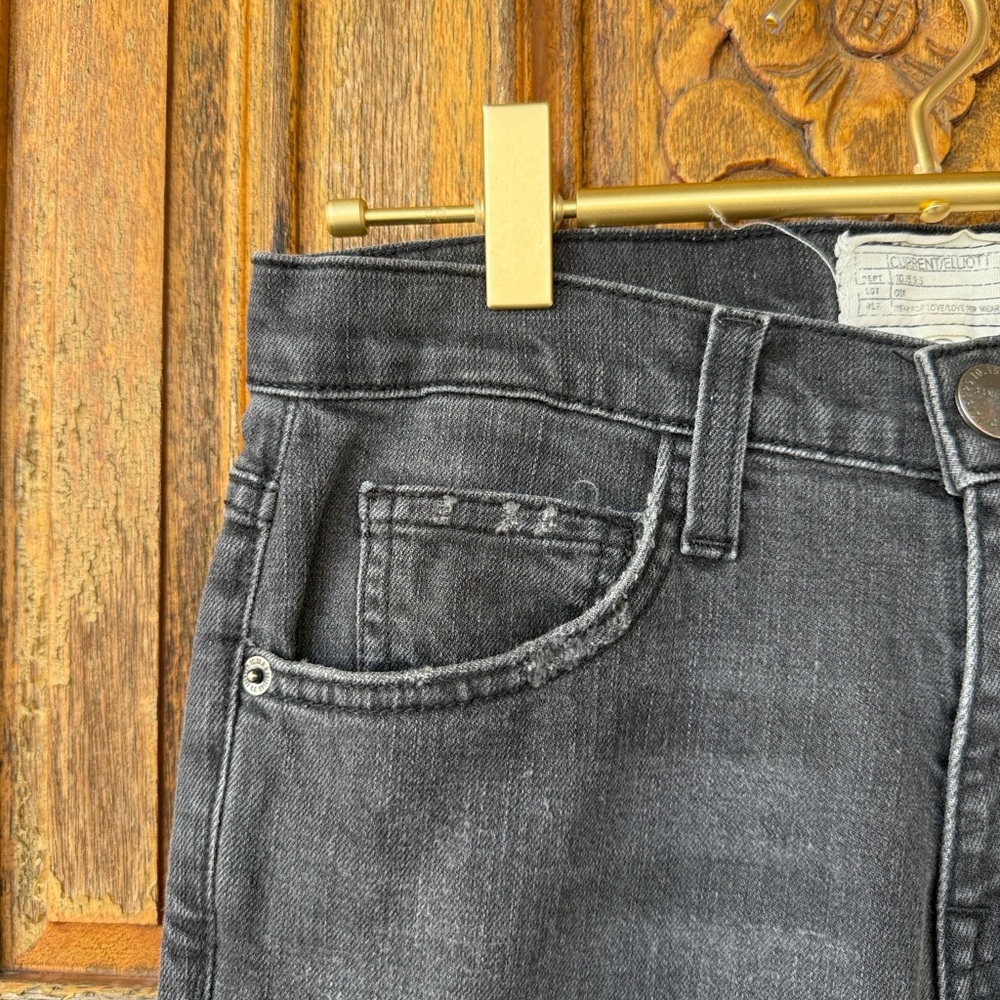Bundle of 2x Current/Elliott Dark Wash + Black Denim Jeans Size 23 - Picture 9 of 13